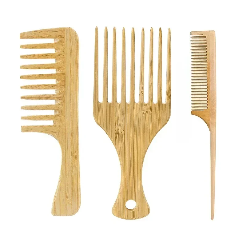 Bamboo Hair Brush - 1 pçs pente de cabelo de