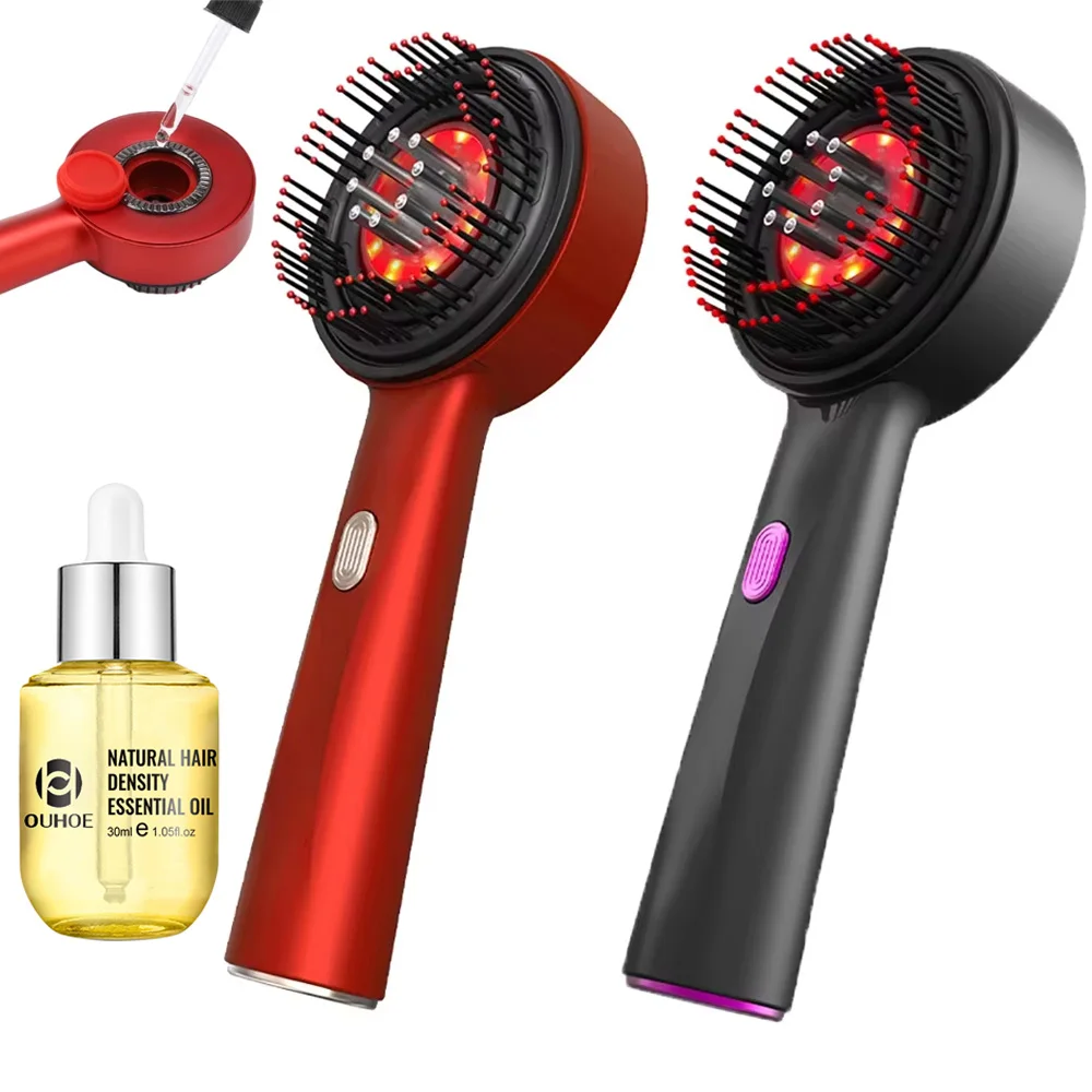 Hair Growth Serum Oil - Pente de massagem para couro cabeludo,
