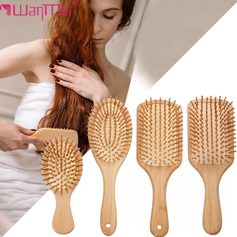 Bamboo Hair Brush - Escova de cabelo de bambu estilo