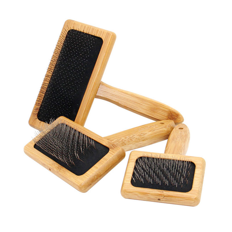 Bamboo Hair Brush - Escova para cães de estimação, pente