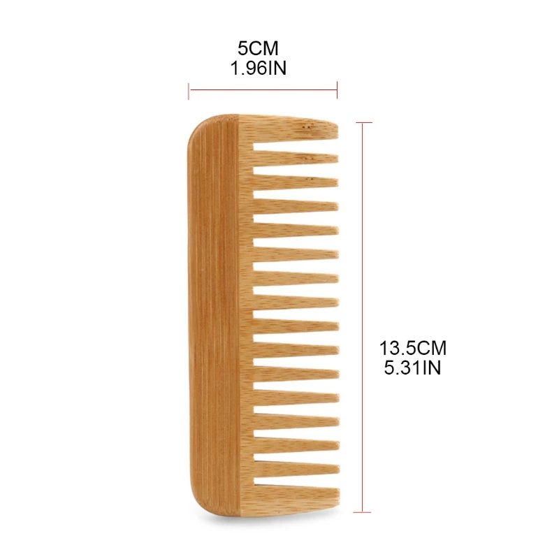 Pente de dentes largos de bamb - Bamboo Hair Brush avaliação e preço