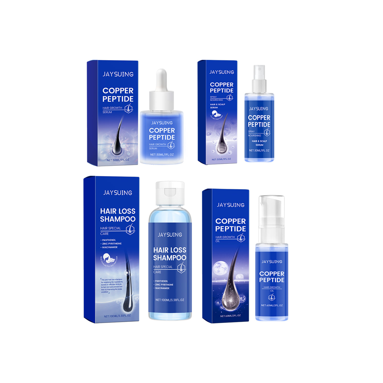 Shampoo com peptídeo de cobre, - Hair Growth Serum Oil avaliação e preço