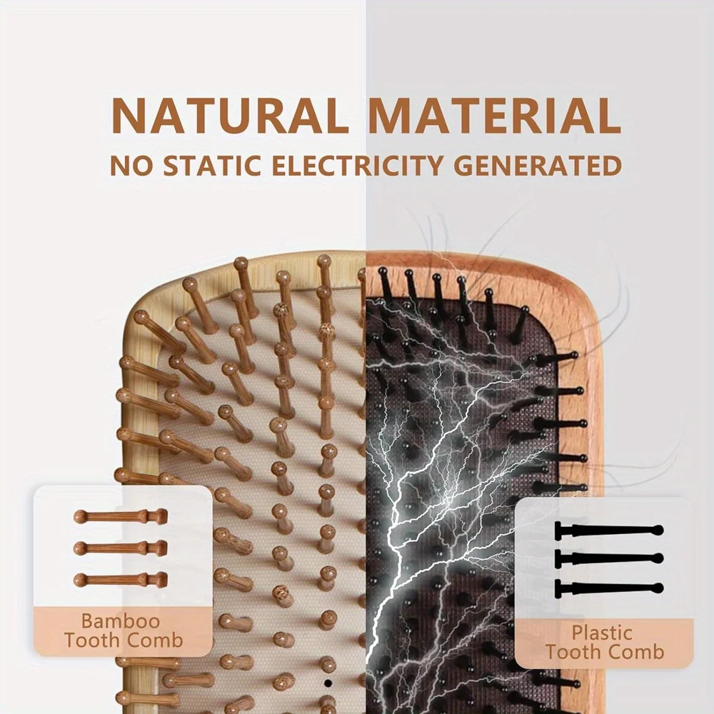 Escova de Cabelo de Bambu Natu - Bamboo Hair Brush avaliação e preço