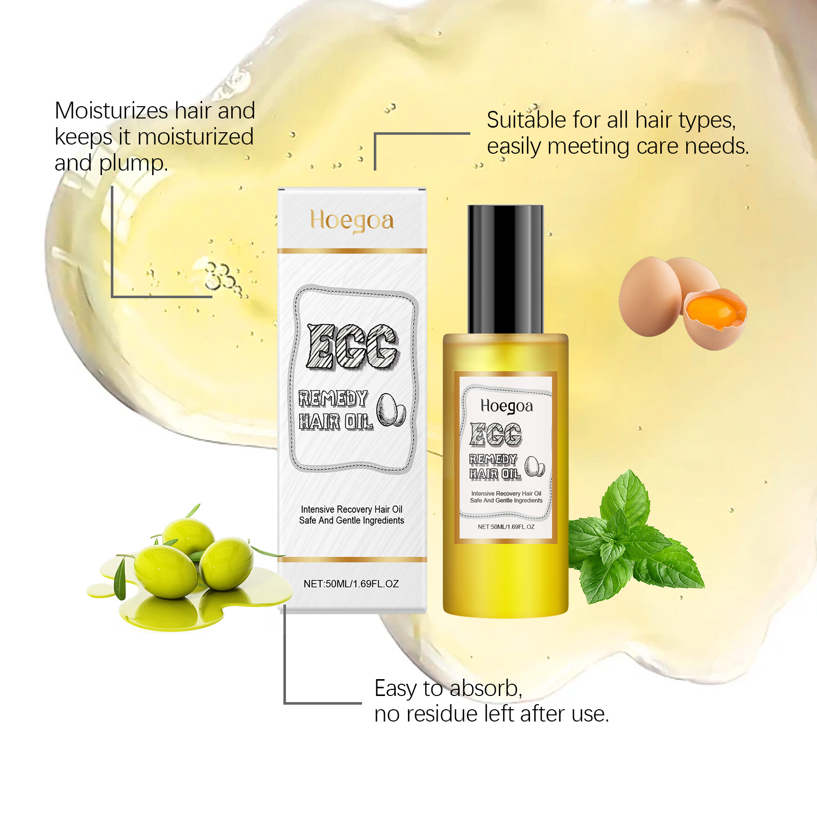 Ovo remédio óleo de cabelo res - Hair Care Products avaliação e preço