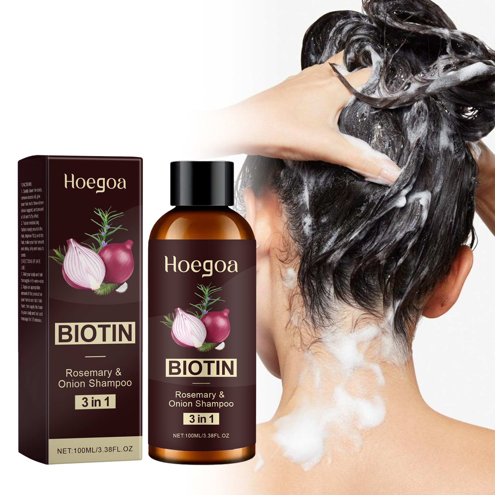 Shampoo de biotina de alecrim  - Biotin Shampoo Thickening avaliação e preço