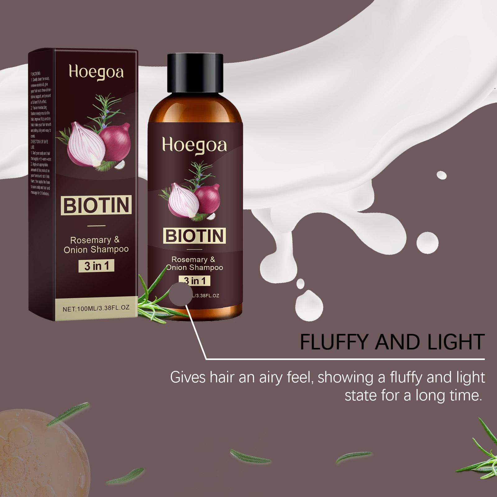 Shampoo Hoegoa 3 em 1 com Biot - Biotin Shampoo Thickening avaliação e preço